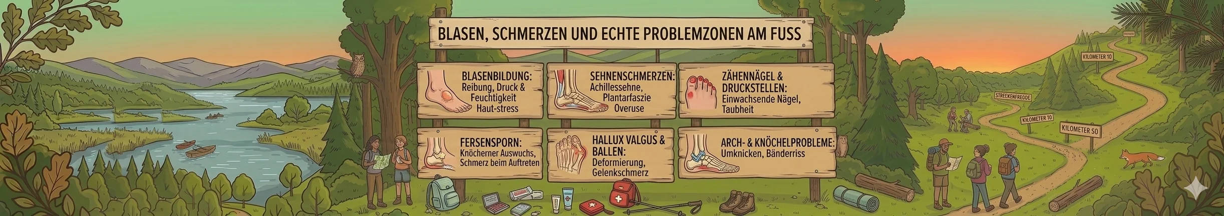 Blasen, Schmerzen und echte Problemzonen am Fuß